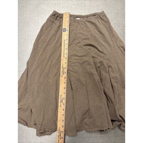 Garnet Hill Light Brown Skirt XS Cotton Blend aline Swing Khaki Extra Small - Picture 3 of 5
